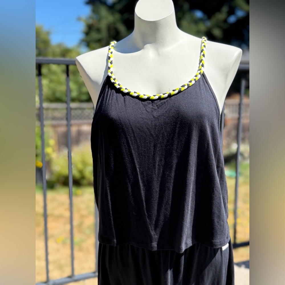 Bench Black Dress with Braided Yellow Accent